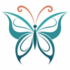 butterfly design silhouette vector image