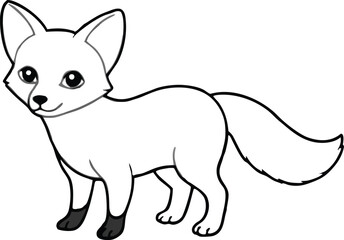 Baby Fox Animal isolated flat vector illustration.