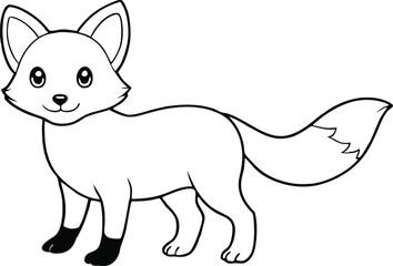 Baby Fox Animal isolated flat vector illustration.