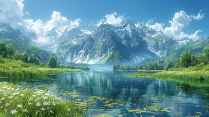 Serene Mountain Lake