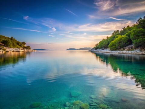 Experience the calm of Sevid Bay, a minimalist landscape perfect for tranquility seekers, where stunning natural beauty and peaceful surroundings foster relaxation and serenity.