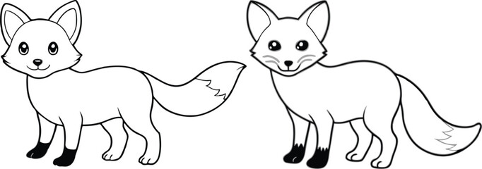 Baby Fox Animal isolated flat vector illustration.