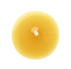 Essential oil drop isolated on white, top view. Cosmetic product