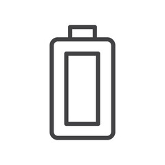 Battery full icon Thin outline art symbol