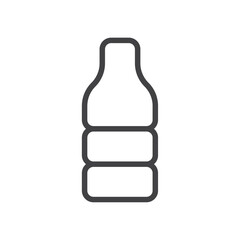 Bottle icon Thin outline art symbol
