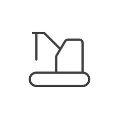Crane icon Thin outline art symbol