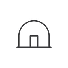 Dome icon Thin outline art symbol