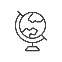 Globe icon Thin outline art symbol