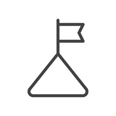 Goal icon Thin outline art symbol