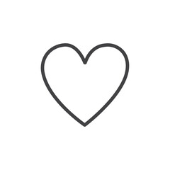 Heart icon Thin outline art symbol