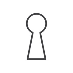 Key icon Thin outline art symbol