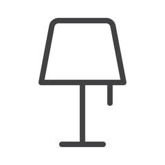 Lamp icon Thin outline art symbol
