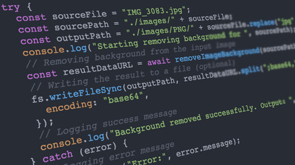 A captivating image of programming code, ideal for use as a tech-themed wallpaper or design element.