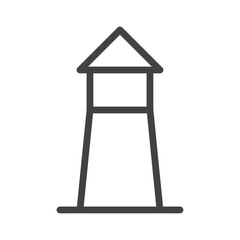 Mountain icon Thin outline art symbol