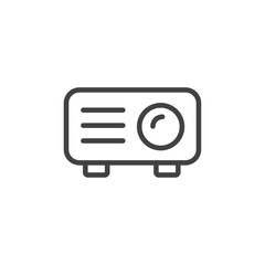 Projector icon Thin outline art symbol