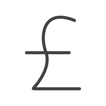 recommend clip art: Pound icon Thin outline art symbol