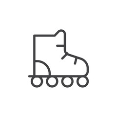Skating shoes icon Thin outline art symbol
