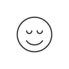 Smiley icon Thin outline art symbol