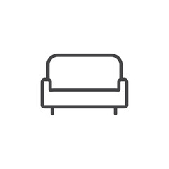 Sofa icon Thin outline art symbol