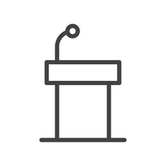Fototapeta premium Speech icon Thin outline art symbol