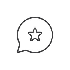 Star rating icon Thin outline art symbol