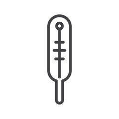 Thermometer icon Thin outline art symbol