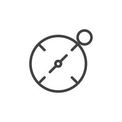 Timer icon Thin outline art symbol