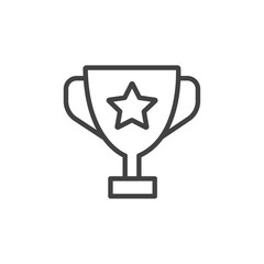 Trophy icon Thin outline art symbol
