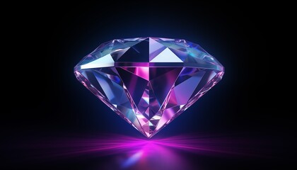 diamond on black background