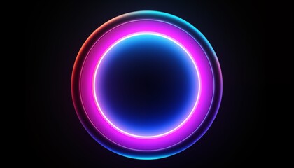 Fototapeta premium glowing neon sign circle