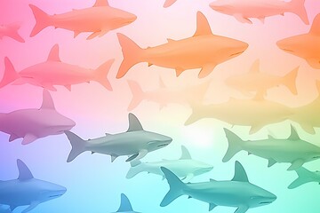 Obraz premium pattern with sharks