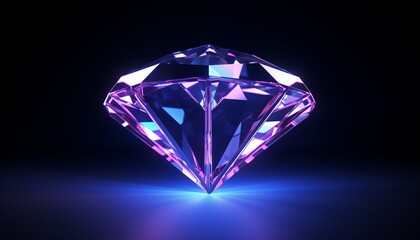 Fototapeta premium diamond on black background