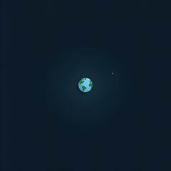 minimalist style Green earth background. Generative ai