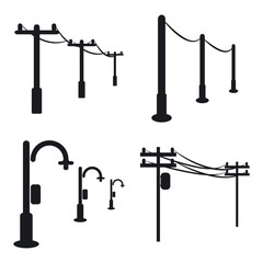 Power Pole Logo Vector Template Icon