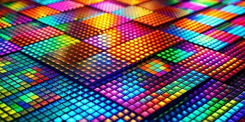 Abstract Halftone Squares Pattern - Seamless Vector Design for Modern Backgrounds