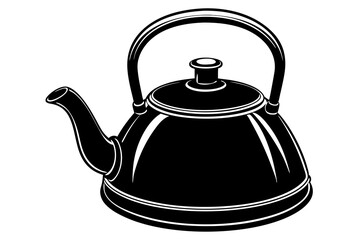  Aluminum tea kettle or teapot on a white background