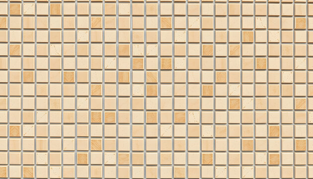 Brown beige white vintage retro geometric square mosaic motif cement tiles texture background banner panorama isolated with white highlights, png