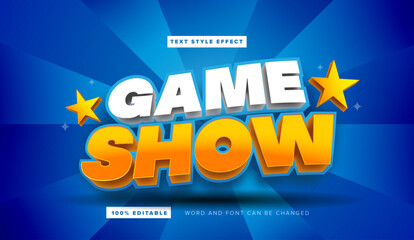 Game Show with Star text style effect editable 