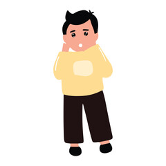 Man character isolated on white background. man cartoon character