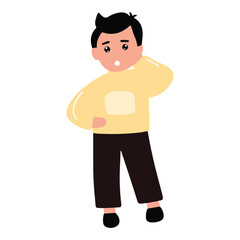 Man character isolated on white background. man cartoon character