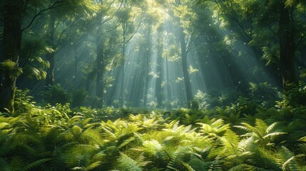 Sunbeams in the Forest
