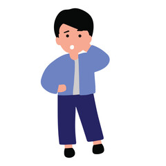 Man character isolated on white background. man cartoon character