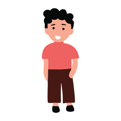 Man character isolated on white background. man cartoon character