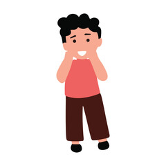 Man character isolated on white background. man cartoon character