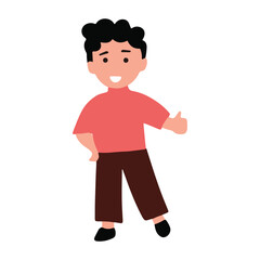 Man character isolated on white background. man cartoon character