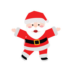 popular character santa claus on christmas day celebration with variant different pose