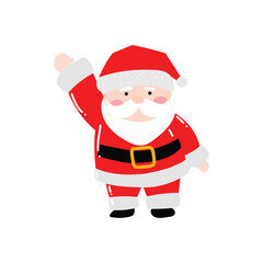 popular character santa claus on christmas day celebration with variant different pose