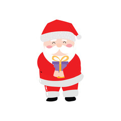 popular character santa claus on christmas day celebration with variant different pose