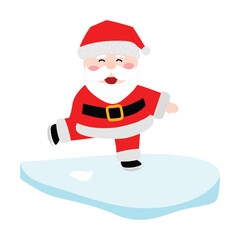 popular character santa claus on christmas day celebration with variant different pose
