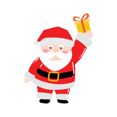 popular character santa claus on christmas day celebration with variant different pose